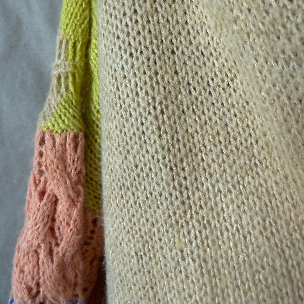 Storia Multicolor Oversized Button Front Sweater … - image 7